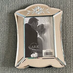 Carr Silver Picture Frame with Floral Accent